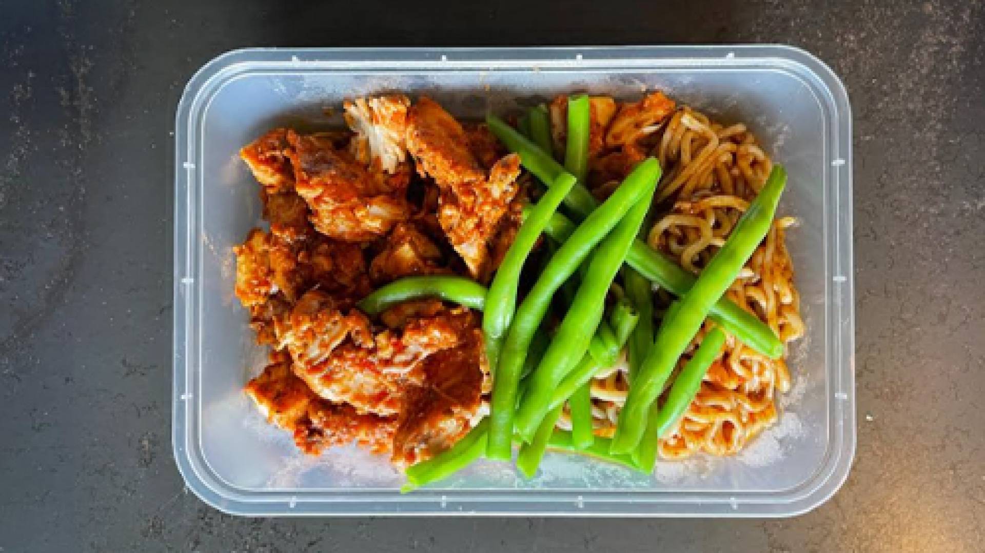 Chicken, Protein Noodles, Greens