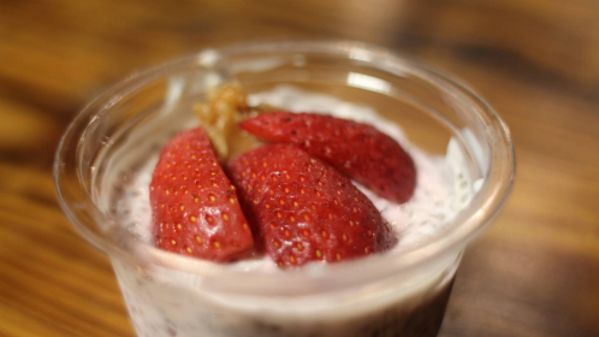 Strawberry, Chia and Nut Butter Protein Pot